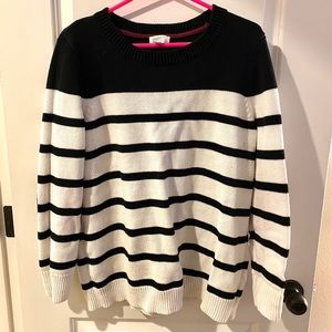 Black and cream sweater